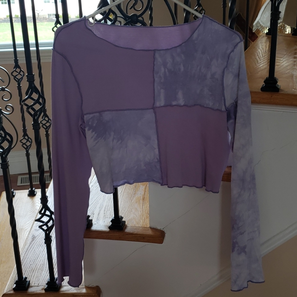 Shein patchwork crop top